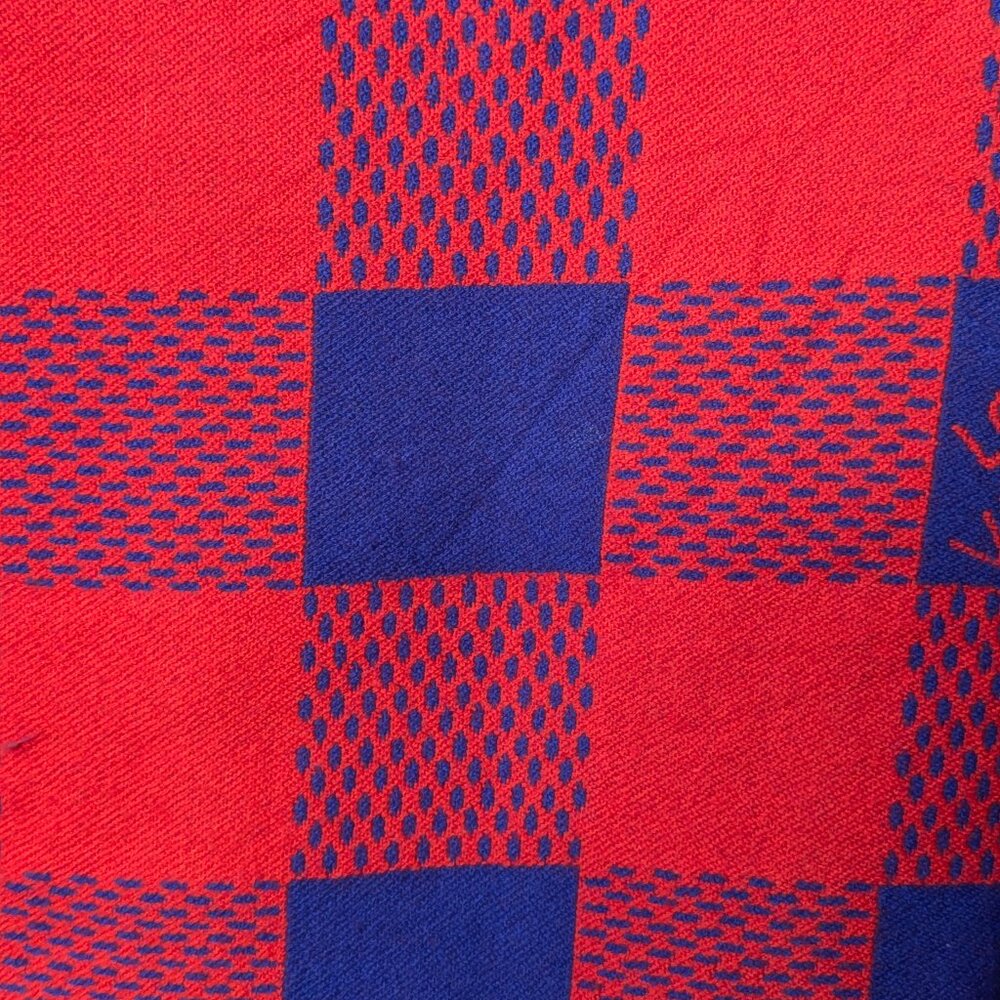 LOUIS VUITTON Damier Masai Large Wool Rug Blanket - RARE - Picture 8 of 16